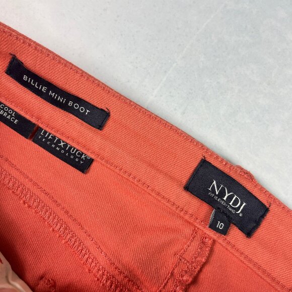 Not Your Daughters Jeans Women's 34x26* Billie Mini Boot Cut Orange Denim Tag 10 - Picture 5 of 16